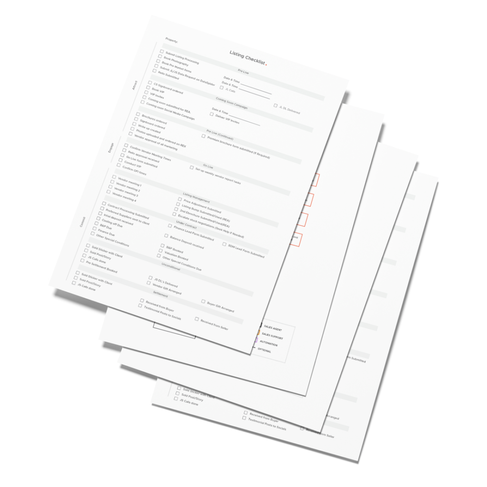 Listing Checklist Booklet